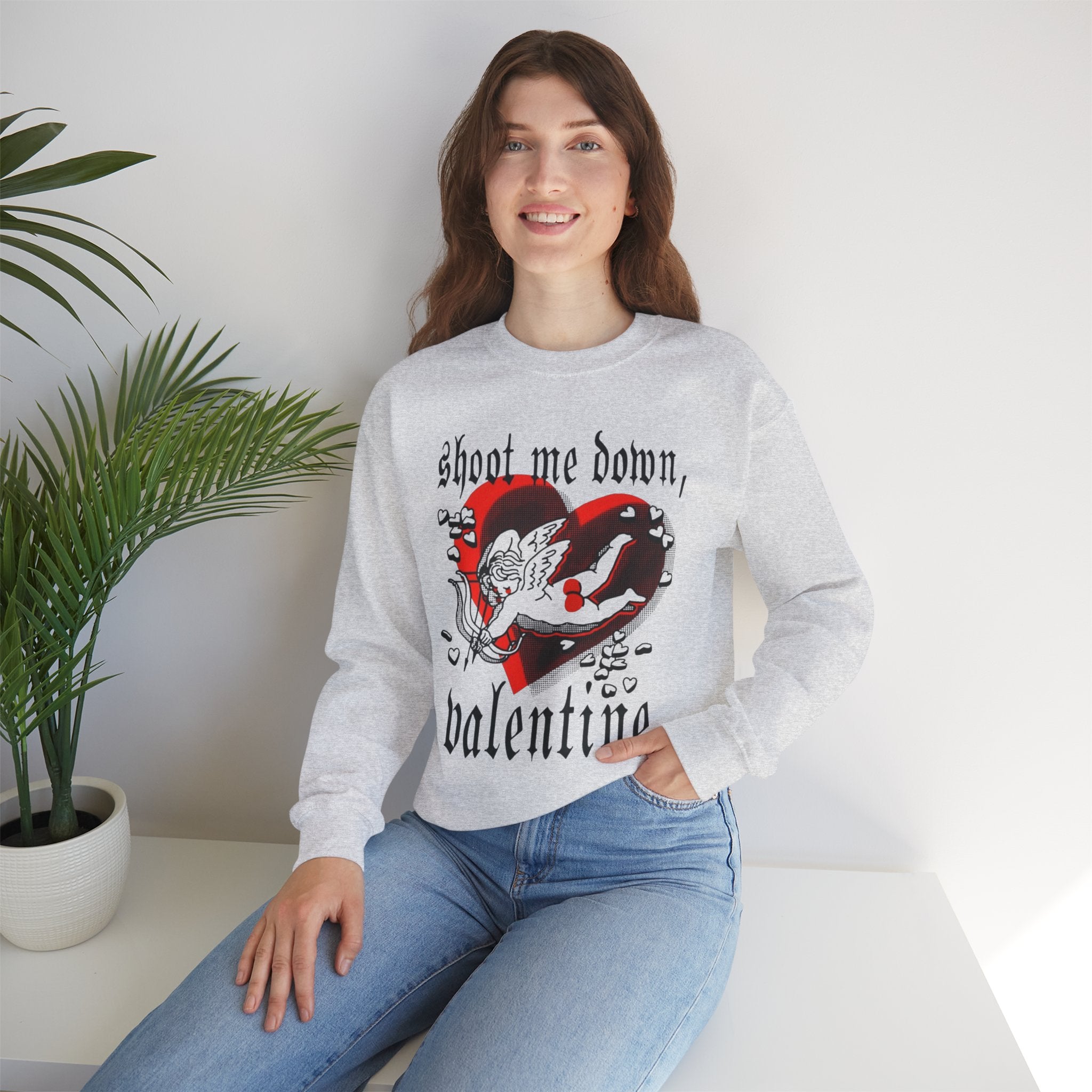 Edgy Gothic Valentine Crewneck