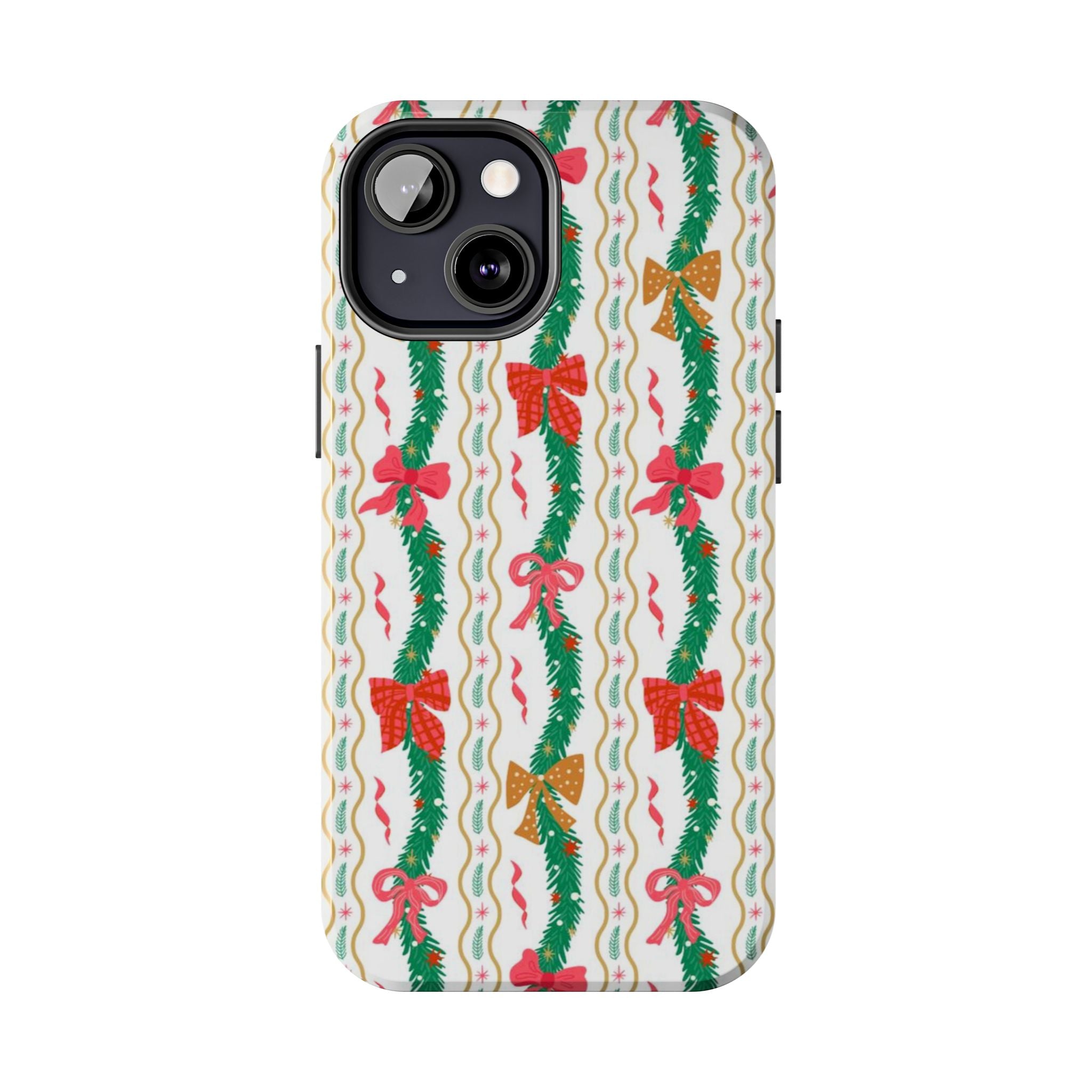Festive Holiday Phone Cases with Cheerful Bows
