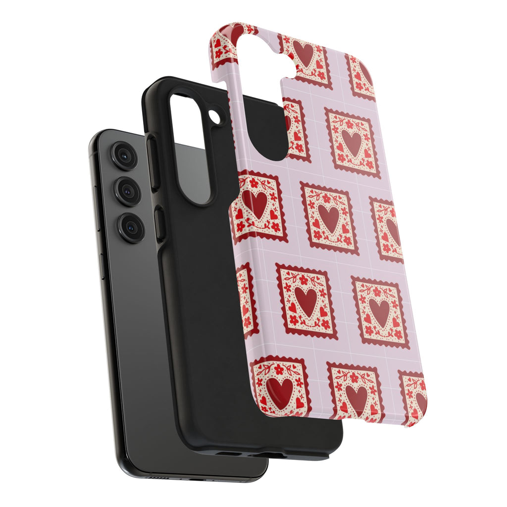 Red Heart Stamp Tough Phone Case
