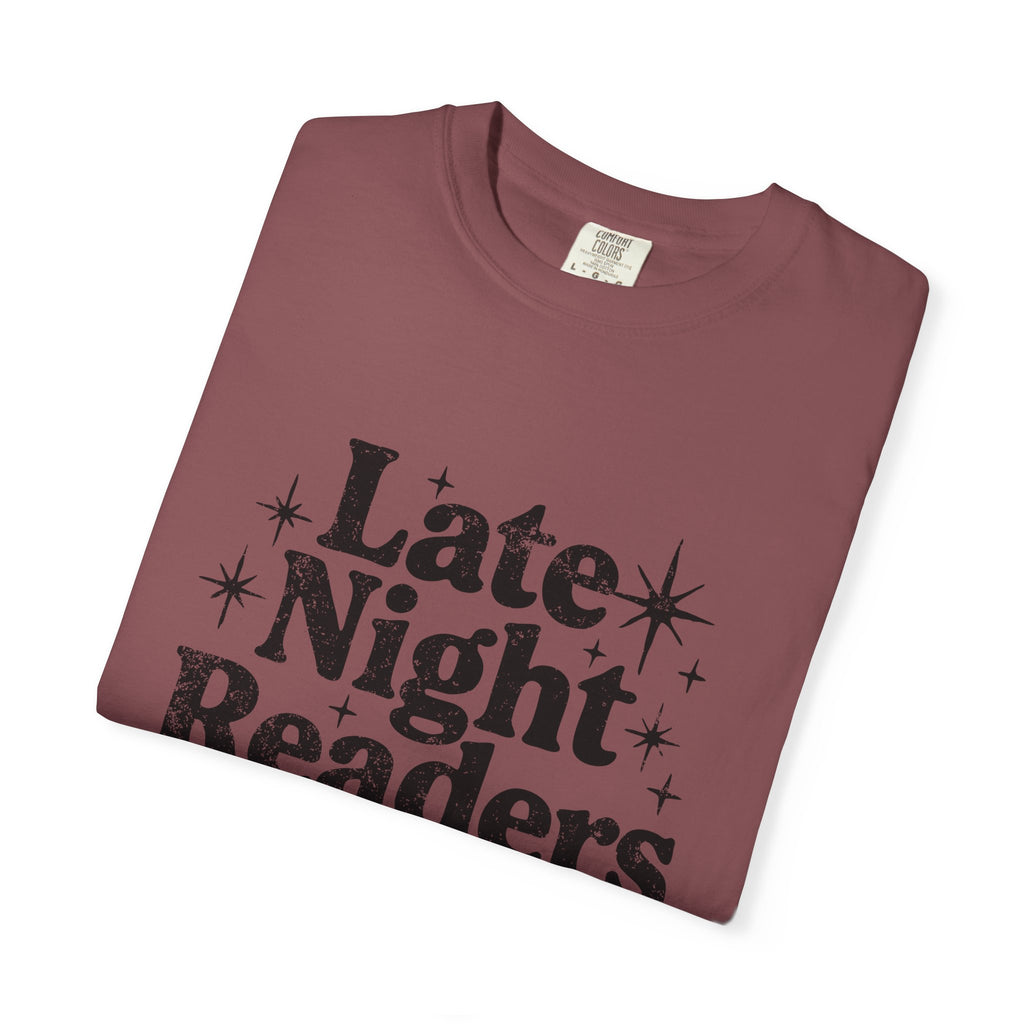 Late Night Readers Club Unisex T-Shirt | Cozy Book Lover's Tee for Night Owls, Perfect Gift for Readers & Bookworms