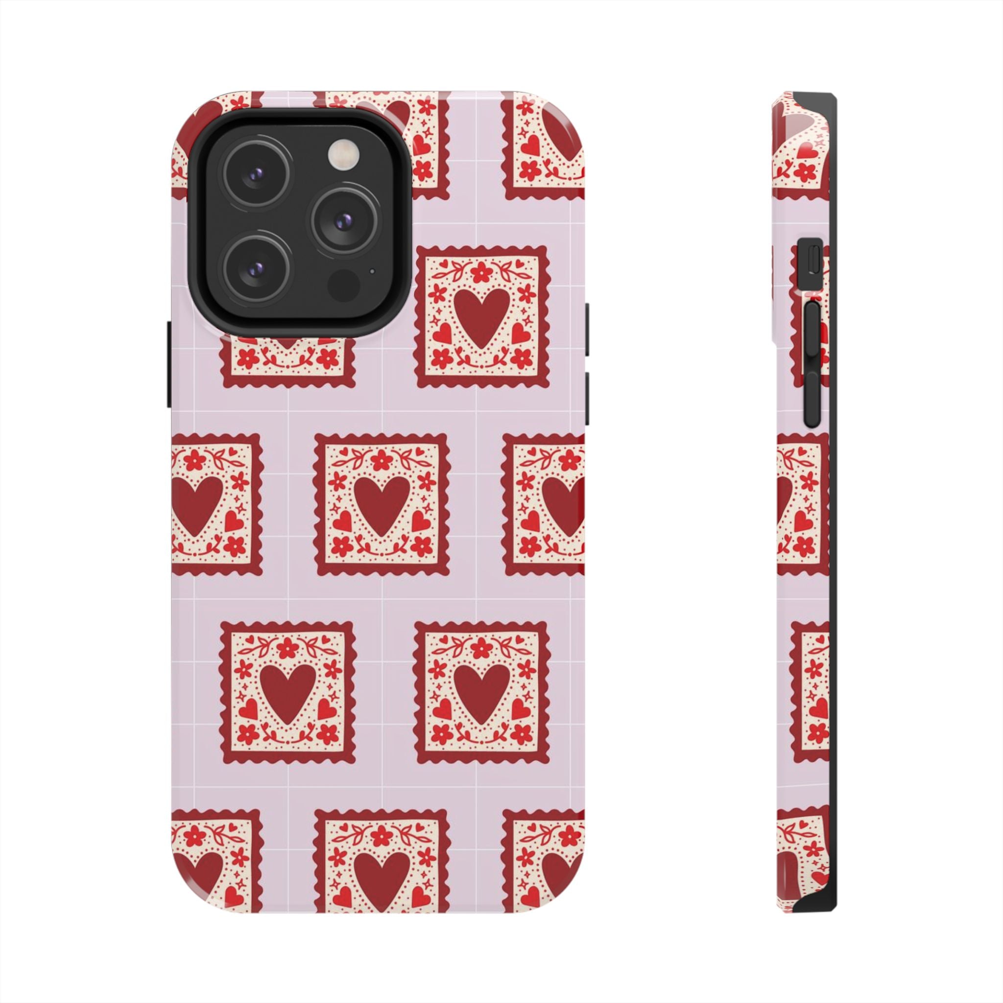 Red Heart Stamp Tough Phone Case