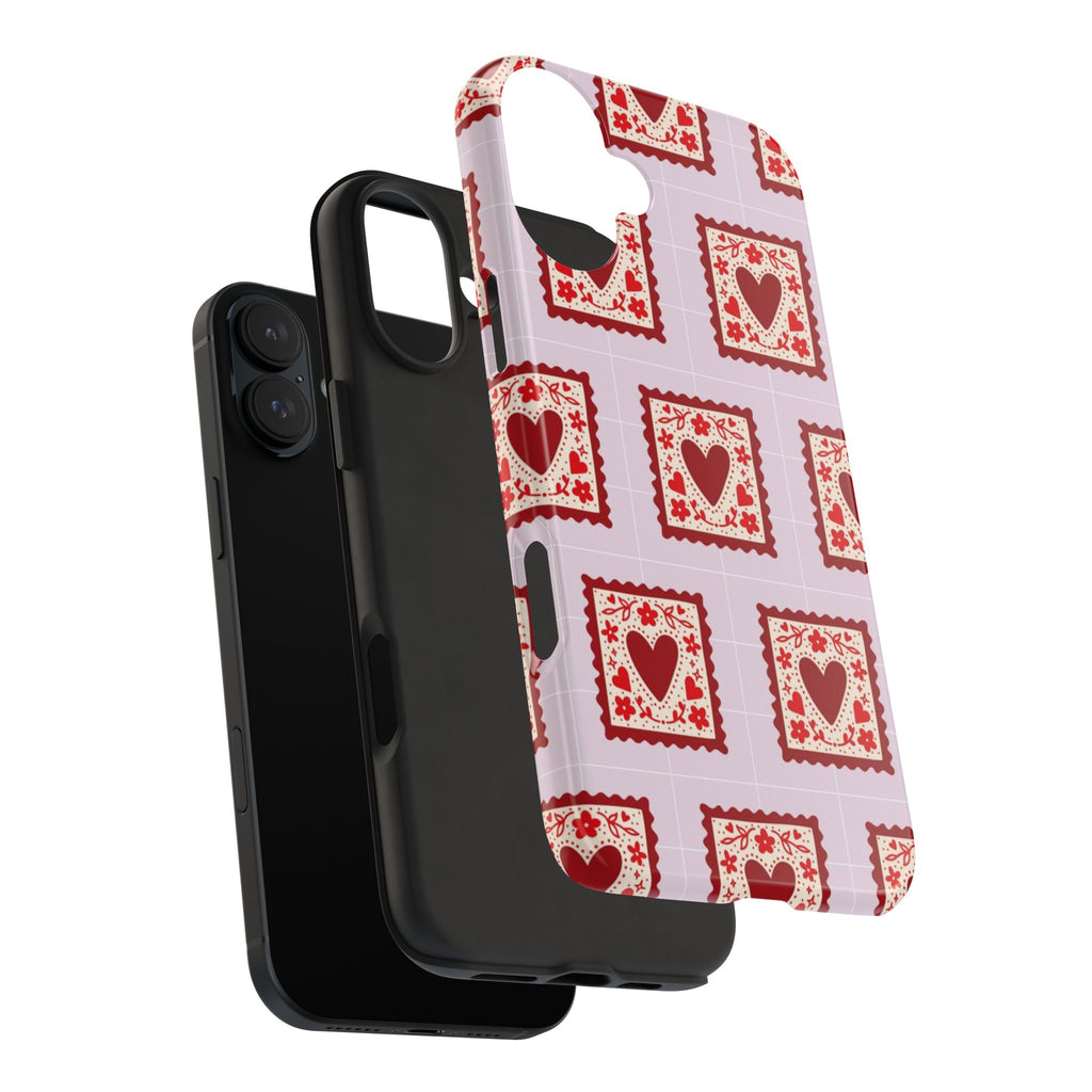 Red Heart Stamp Tough Phone Case