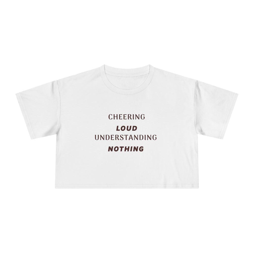 Cheerful Women's Crop Tee, Motivational T-Shirt for Casual Outfits, Fun Gift for Birthdays, Festivals, and Everyday Wear