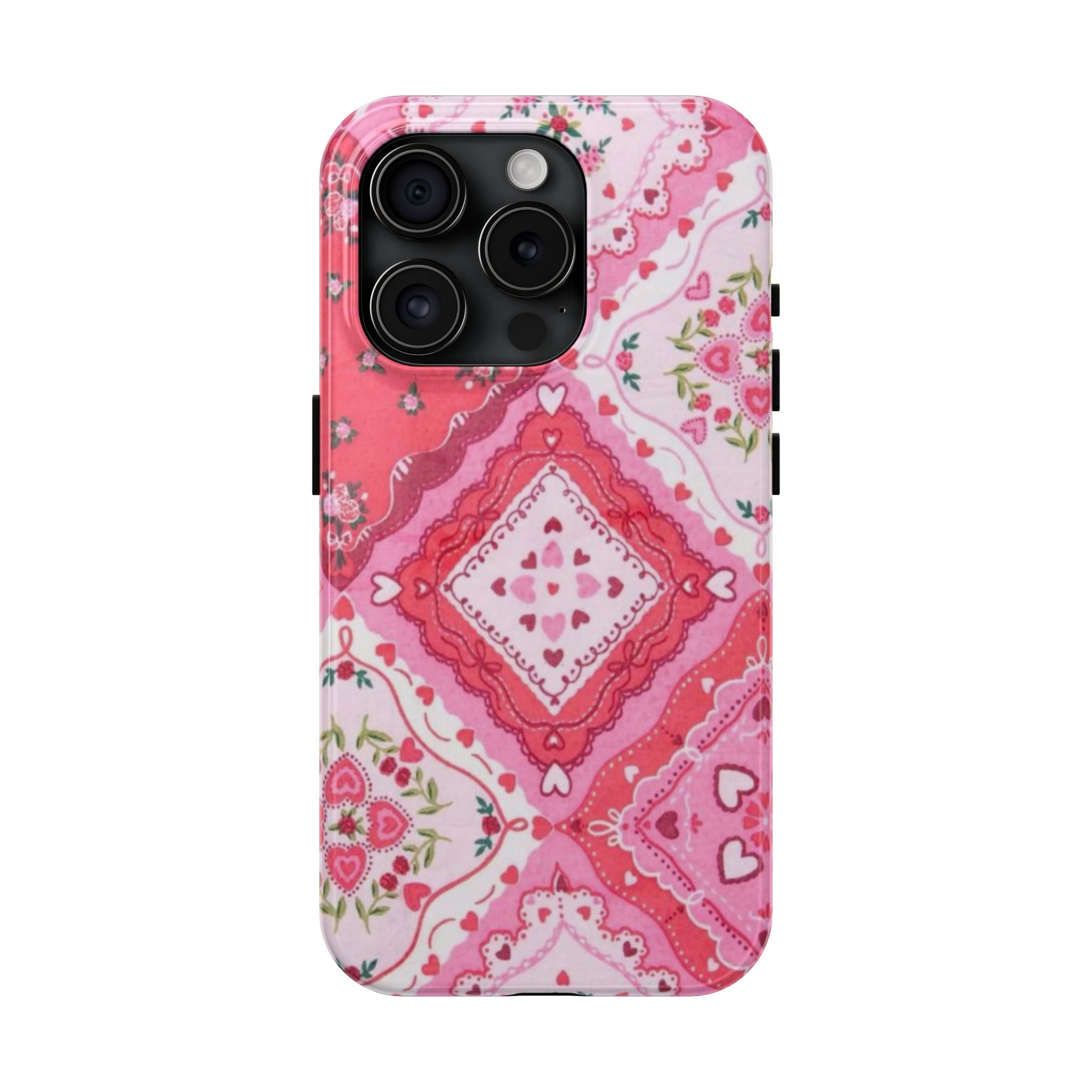 Pink Bandana Heart Tough Phone Case