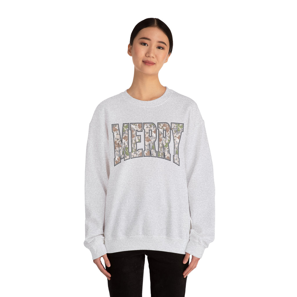 Merry Floral Crewneck Sweatshirt for the Holidays