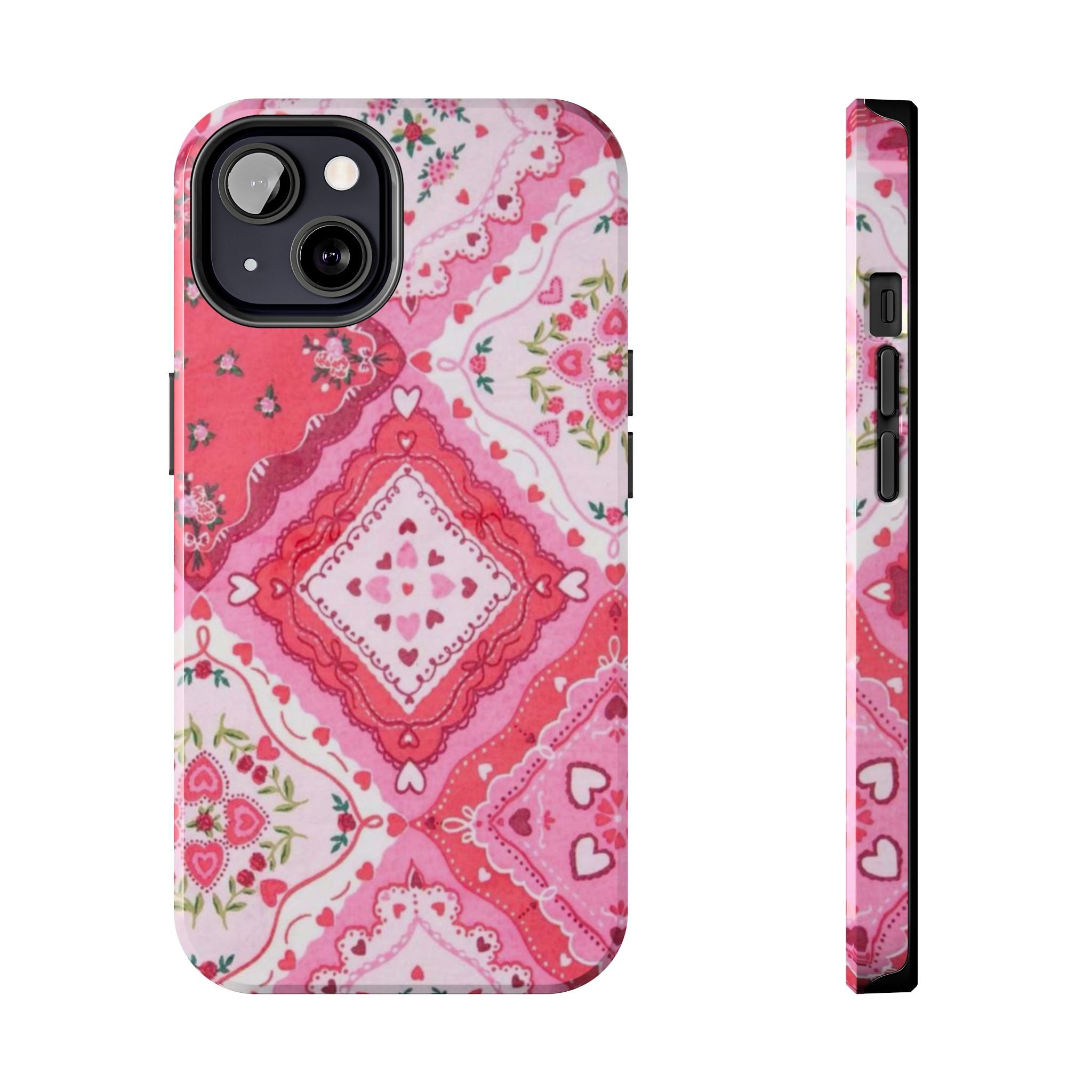 Pink Bandana Heart Tough Phone Case