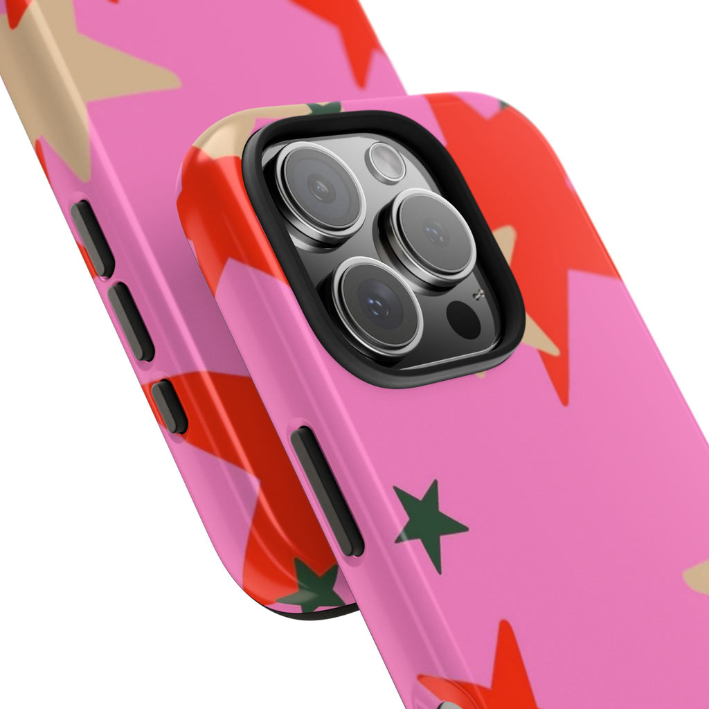 Pink Star Pattern Tough Phone Case
