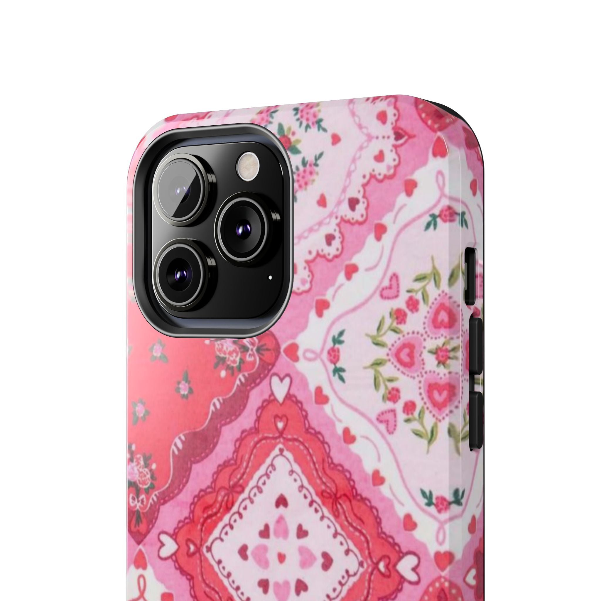 Pink Bandana Heart Tough Phone Case