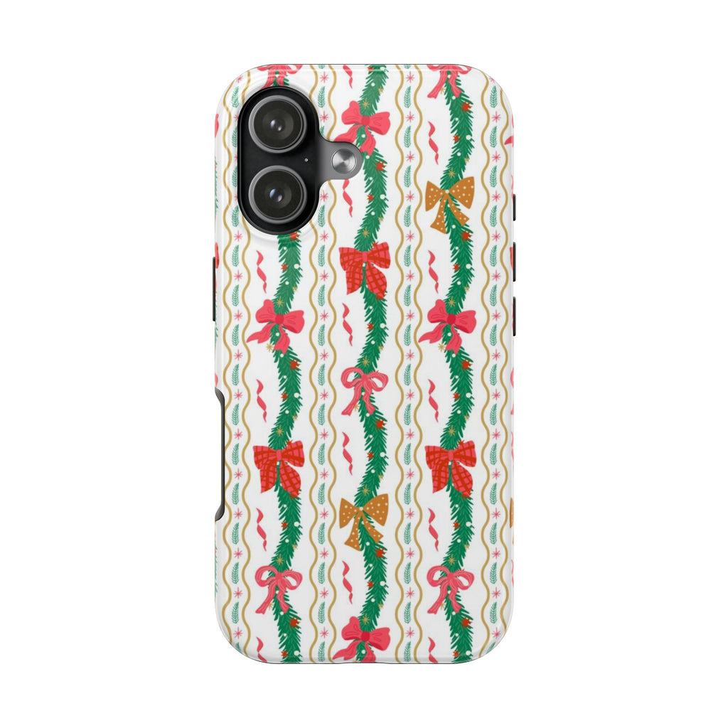Festive Holiday Phone Cases with Cheerful Bows