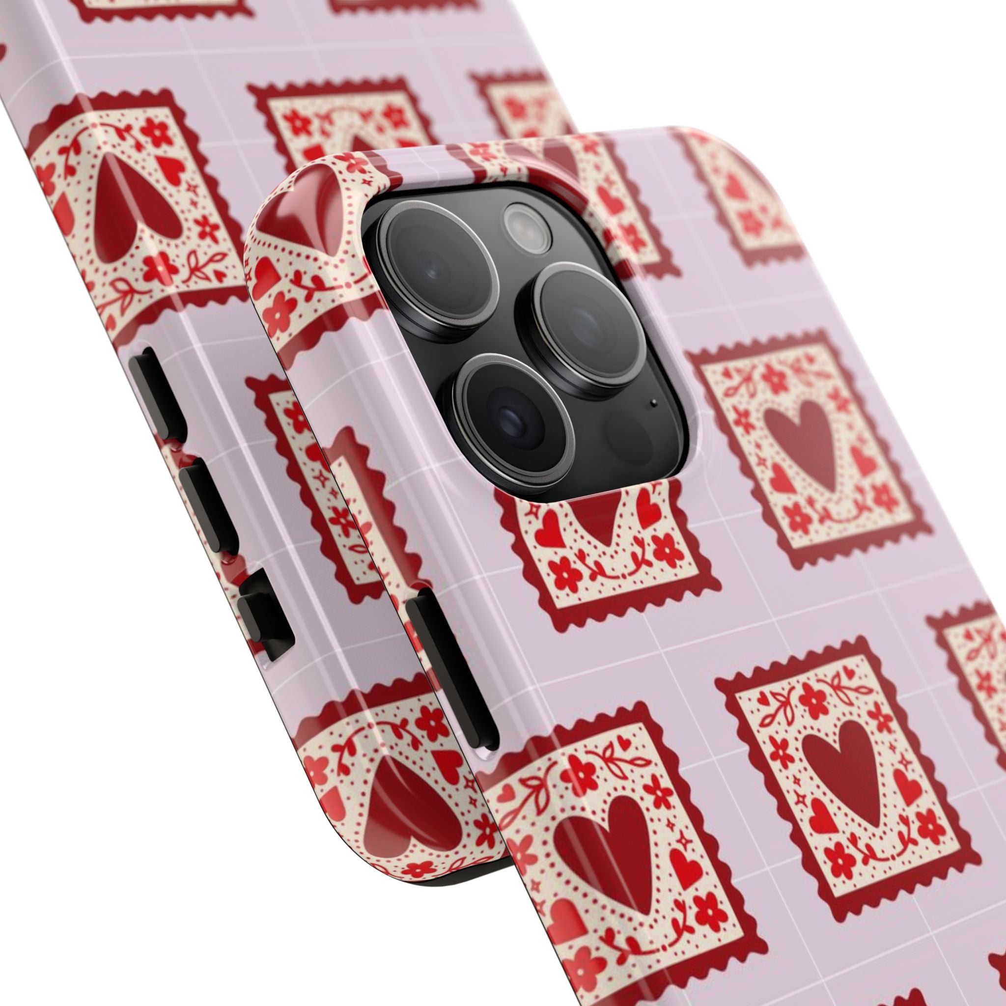 Red Heart Stamp Tough Phone Case