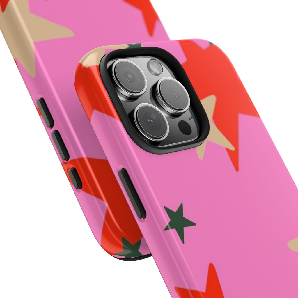 Pink Star Pattern Tough Phone Case