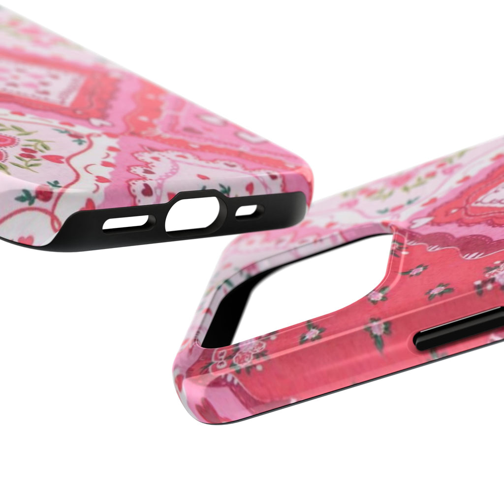 Pink Bandana Heart Tough Phone Case