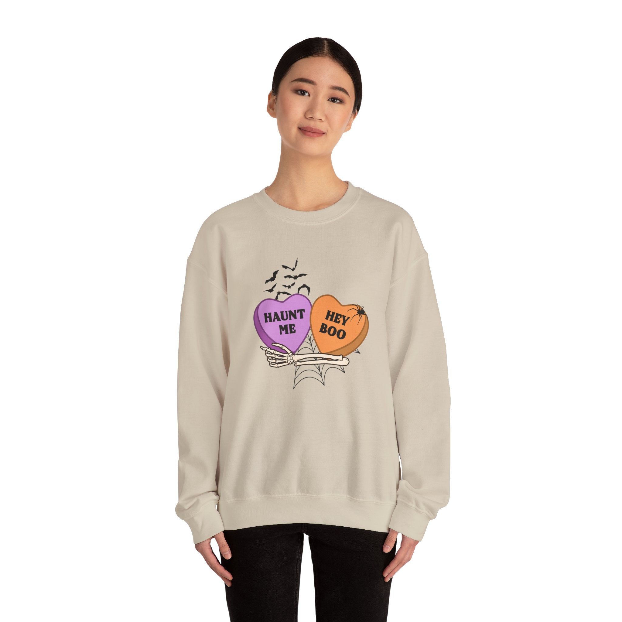 Halloween Candy Heart Crewneck Sweatshirt