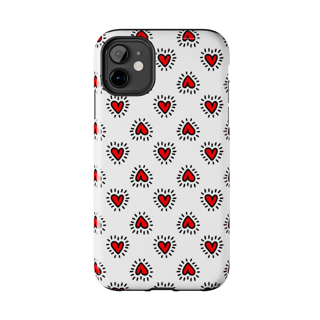 Heart Doodle Tough Phone Case