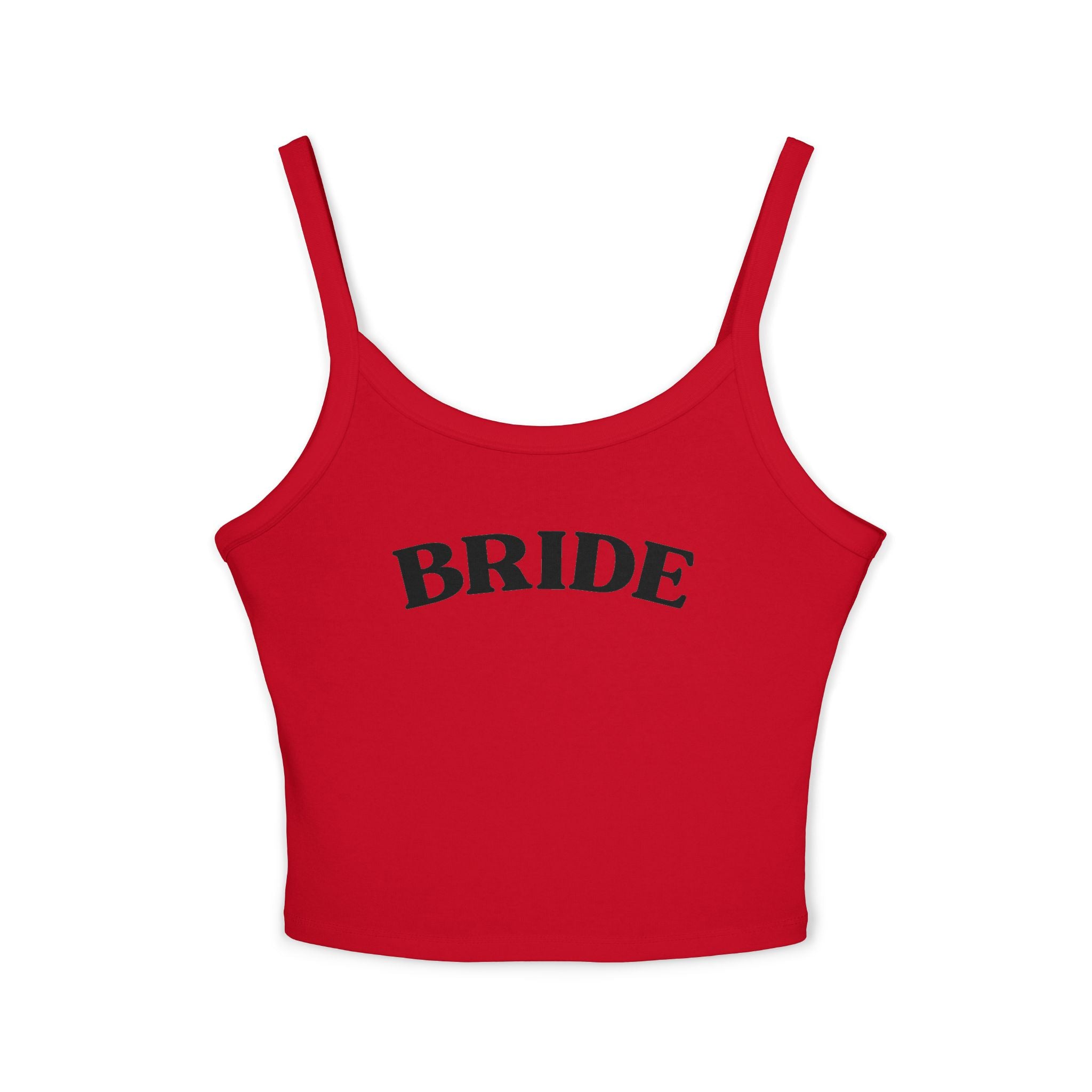 Bridal Bride Spaghetti Strap Tank Top, Wedding Top, Bridal Shower Gift, Bachelorette Party Outfit, White Tank for Brides
