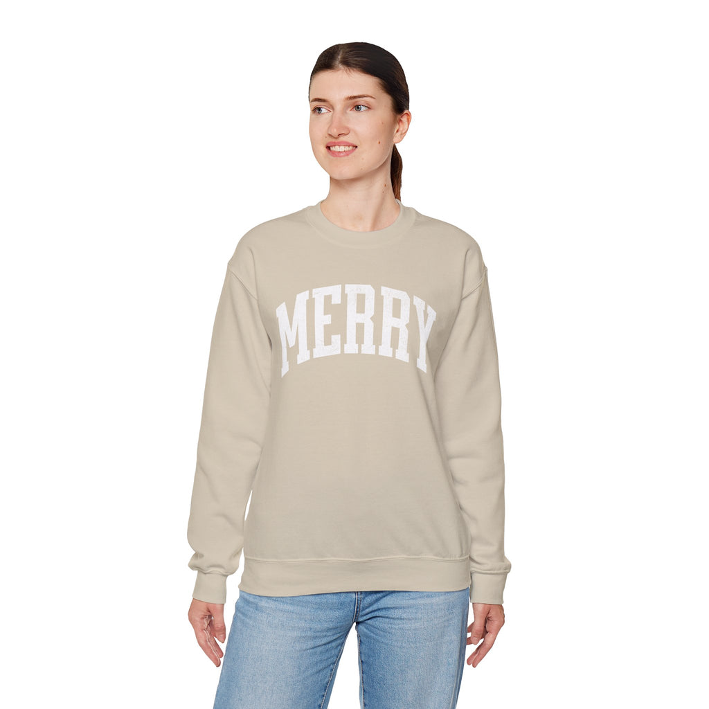 Merry Crewneck Sweatshirt for Holiday