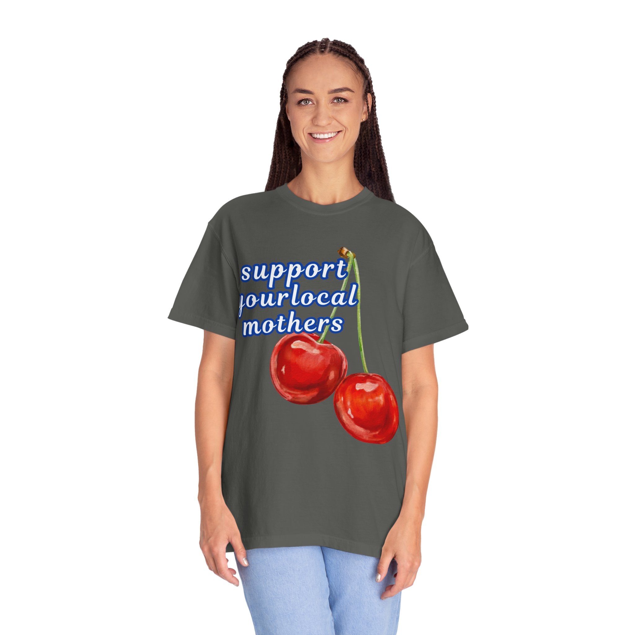 Support Your Local Mothers Cherry T-Shirt
