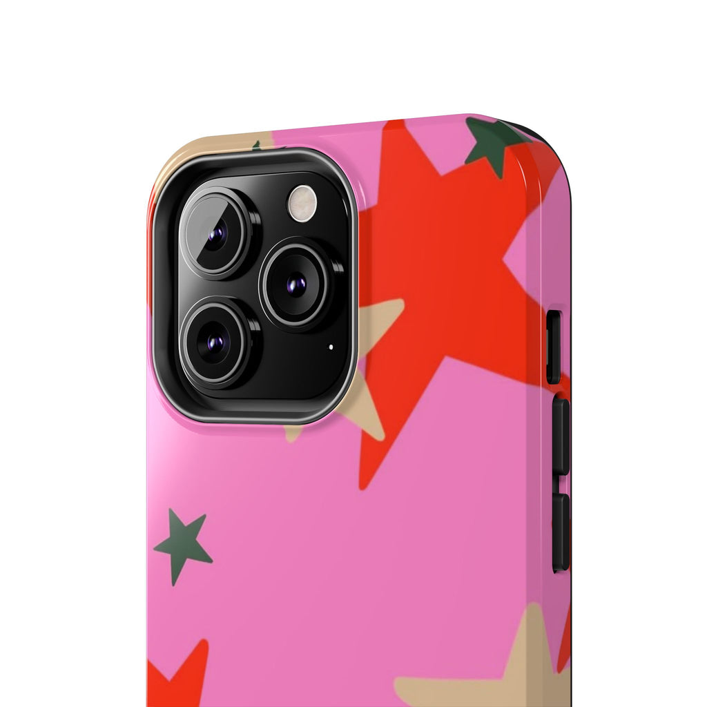 Pink Star Pattern Tough Phone Case