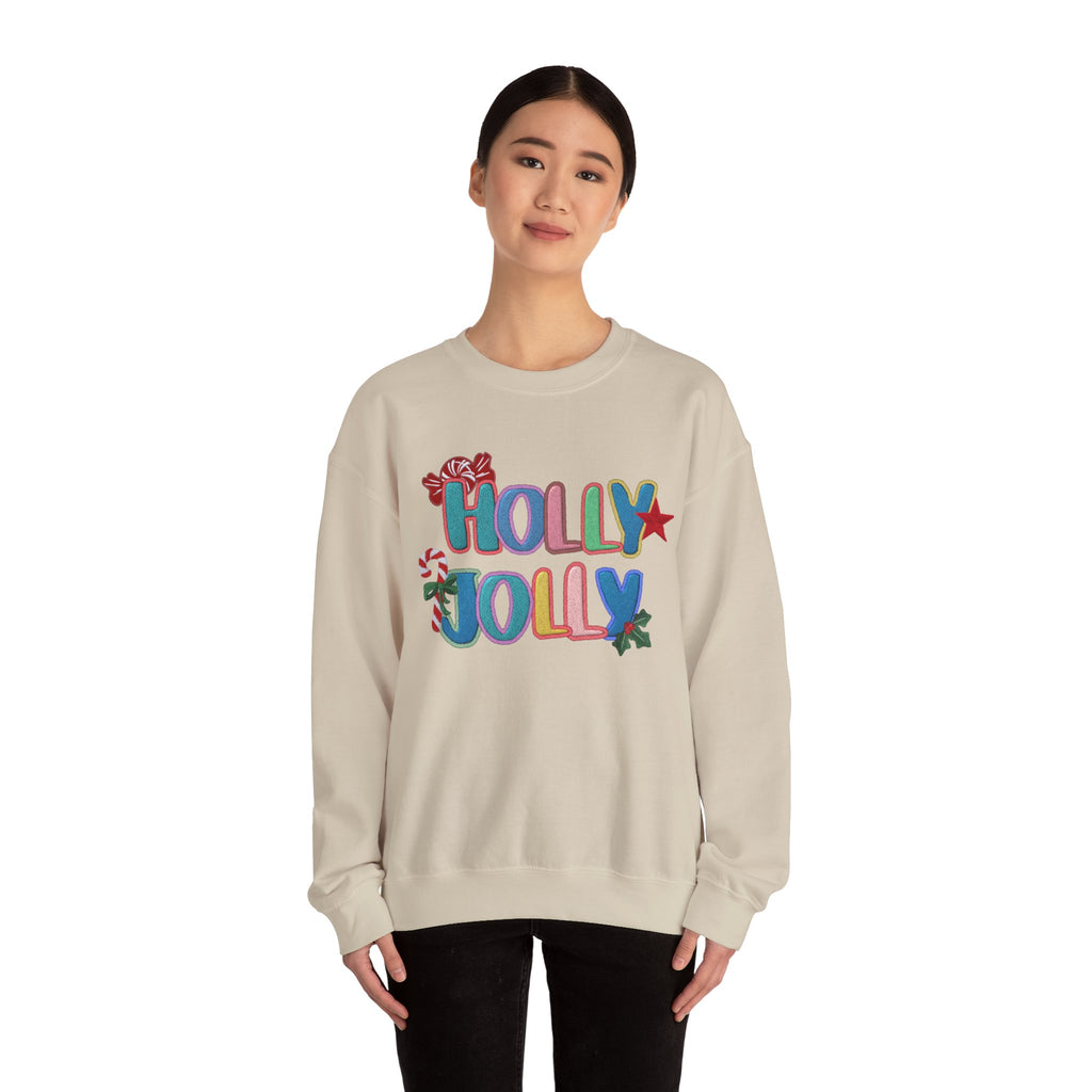 Holly Jolly Patch Holiday Sweatshirt