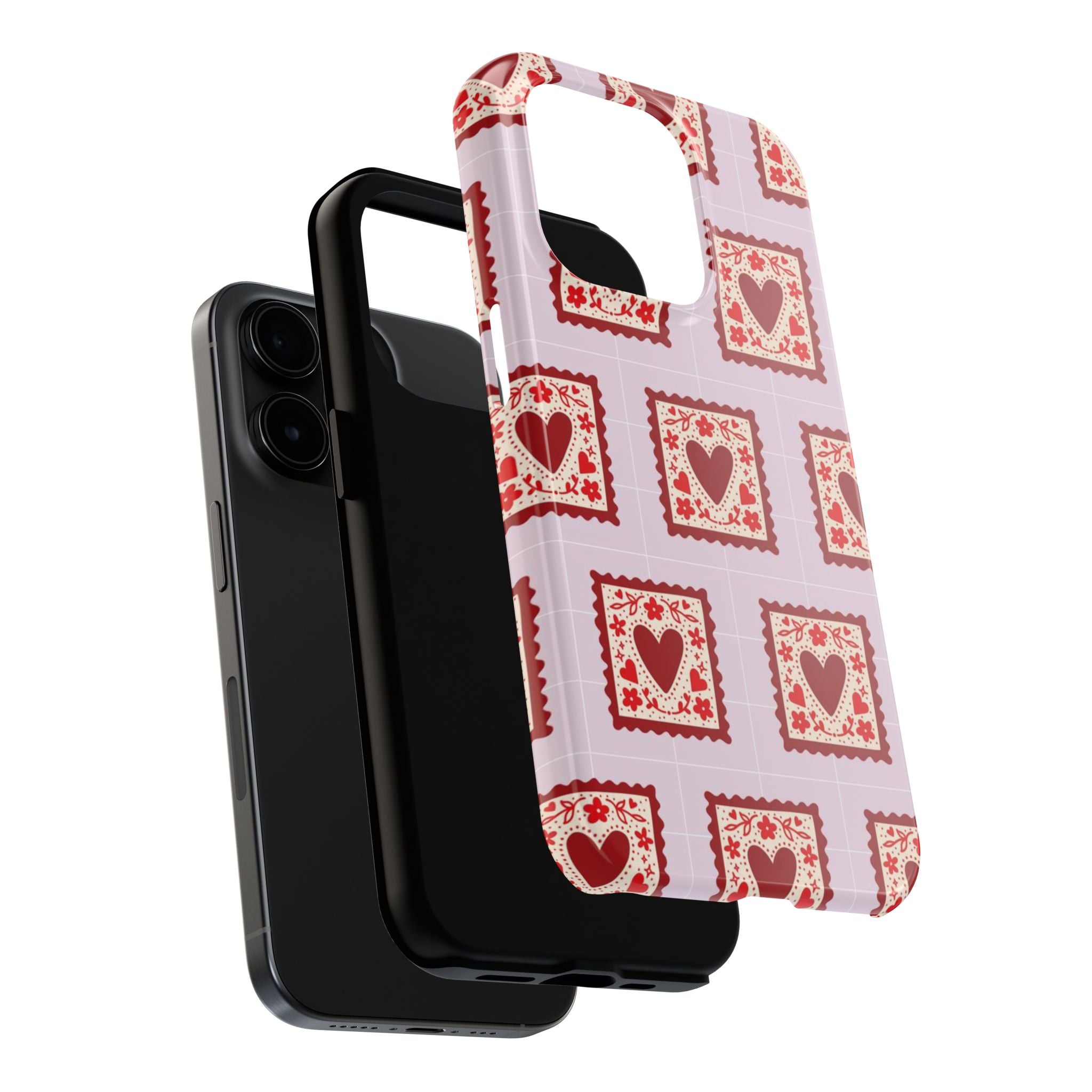 Red Heart Stamp Tough Phone Case