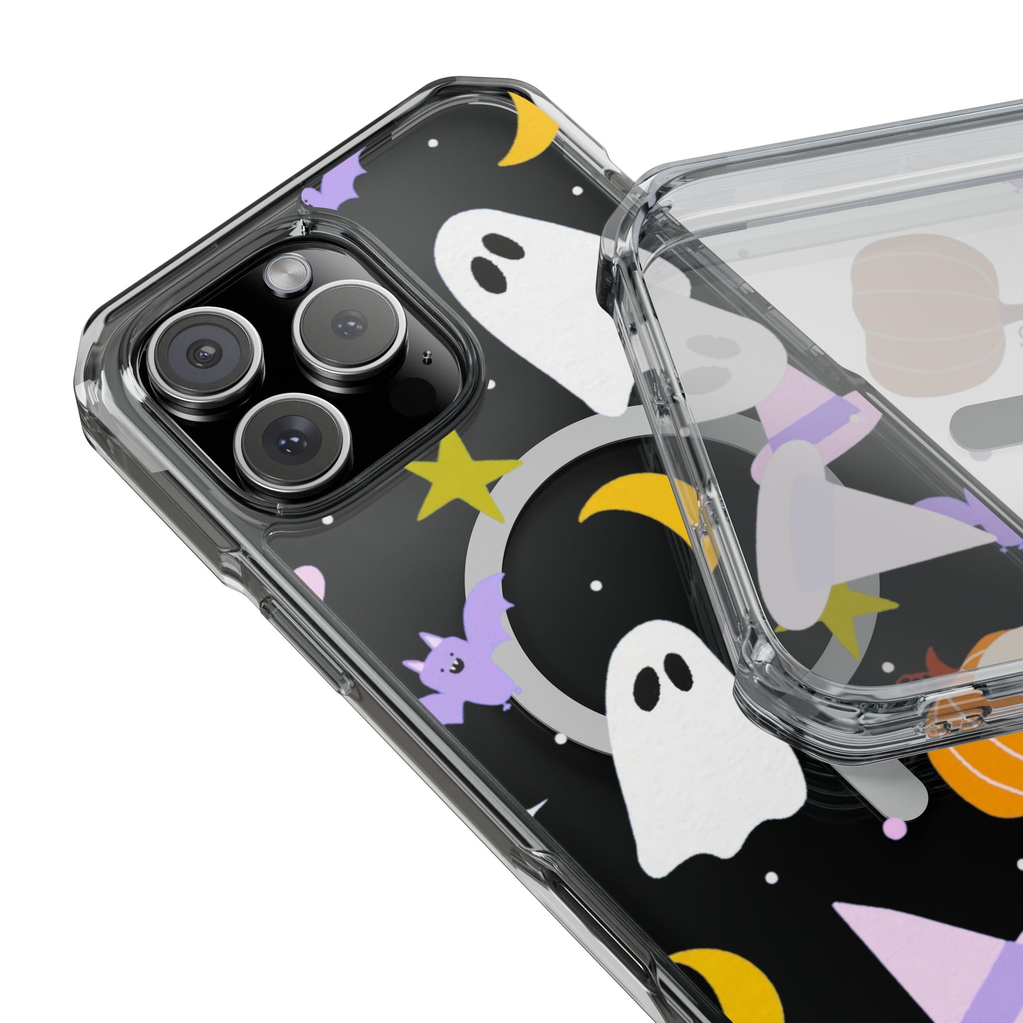 Ghost Transparent Background Magnetic Clear Impact Case