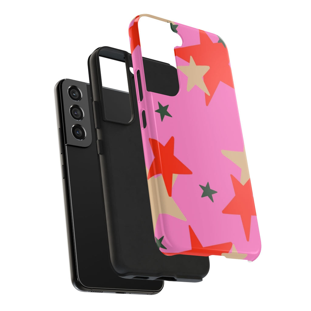 Pink Star Pattern Tough Phone Case