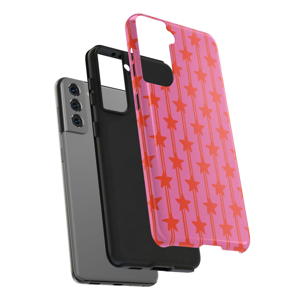 Pink Star Stripe Tough Phone Case