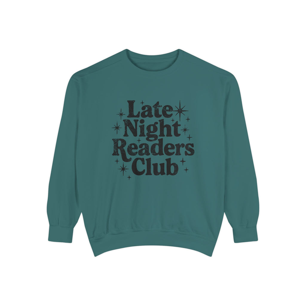 Late Night Readers Club Garment-Dyed Sweatshirt