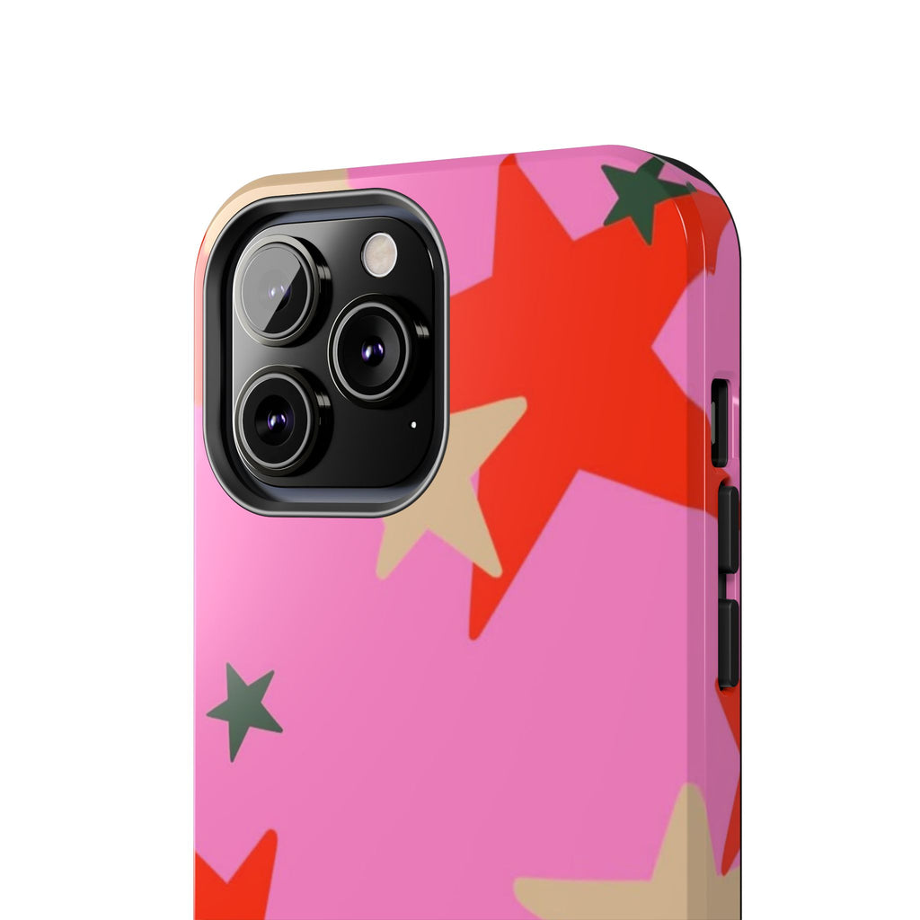 Pink Star Pattern Tough Phone Case