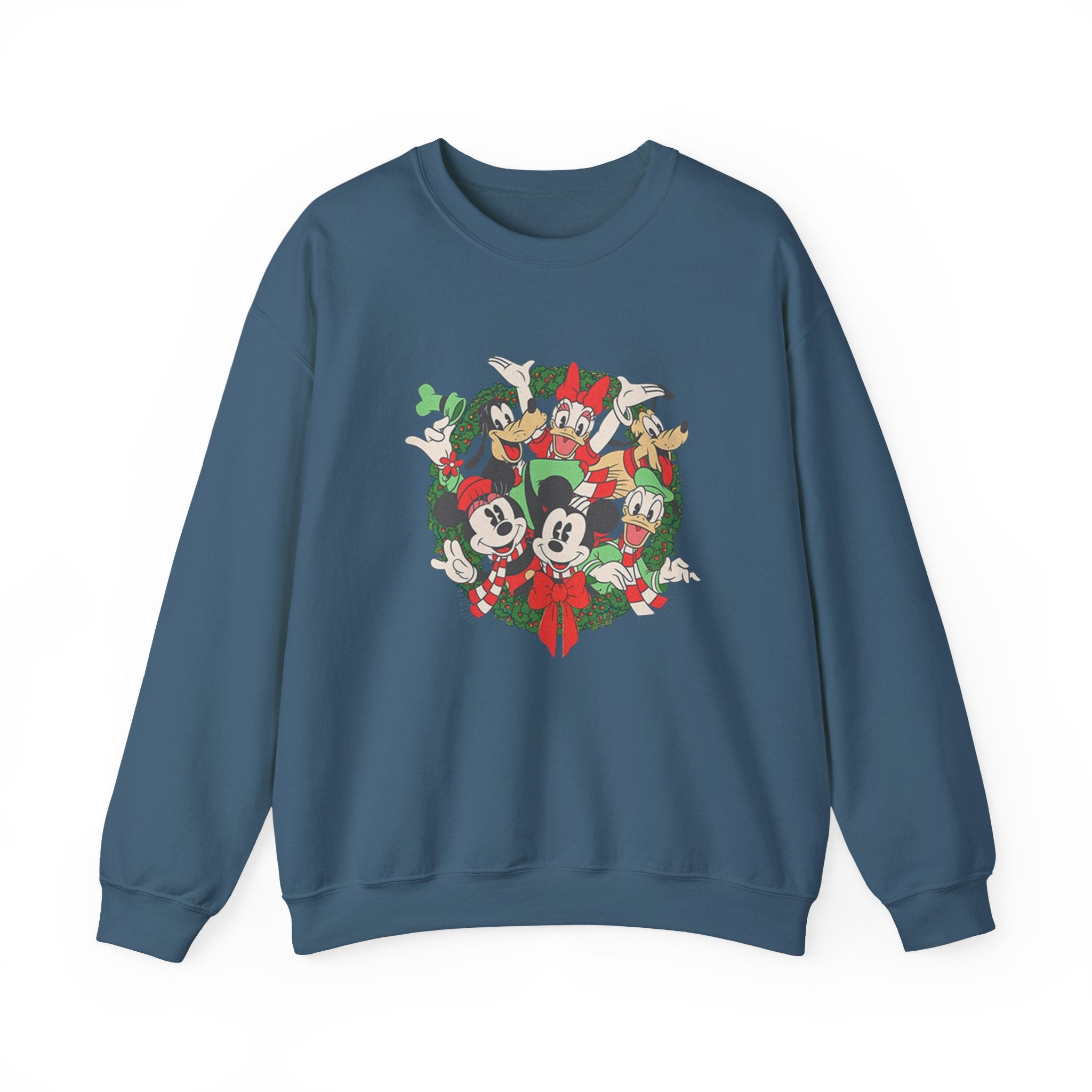 Holiday Crewneck Sweatshirt — Mickey & Friends Christmas Wreath