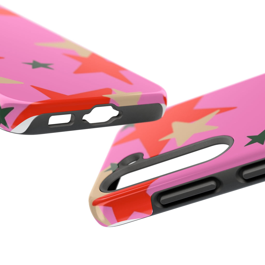 Pink Star Pattern Tough Phone Case