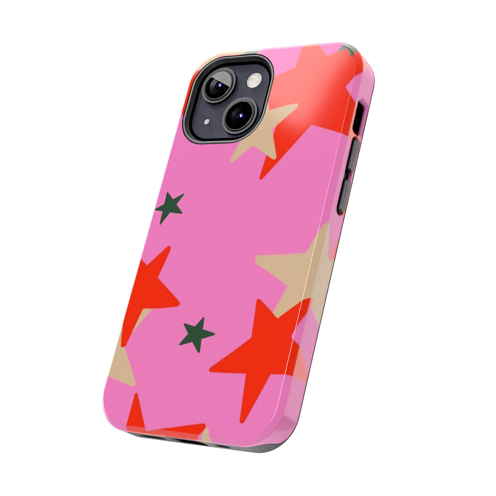 Pink Star Pattern Tough Phone Case