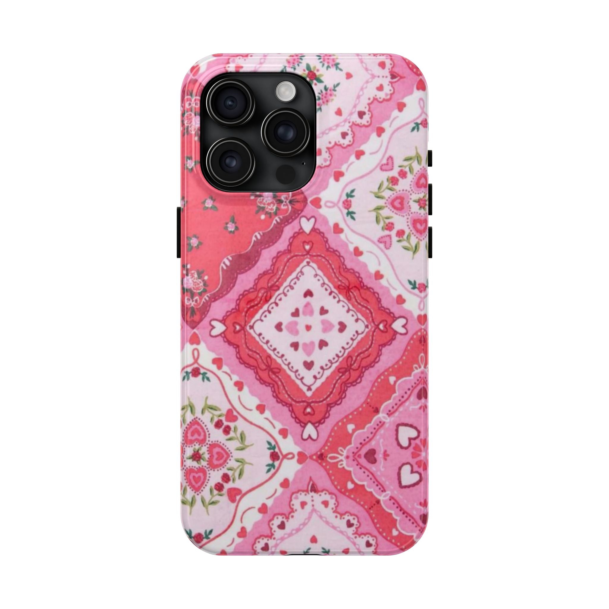 Pink Bandana Heart Tough Phone Case
