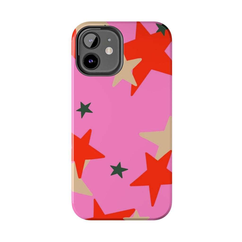 Pink Star Pattern Tough Phone Case