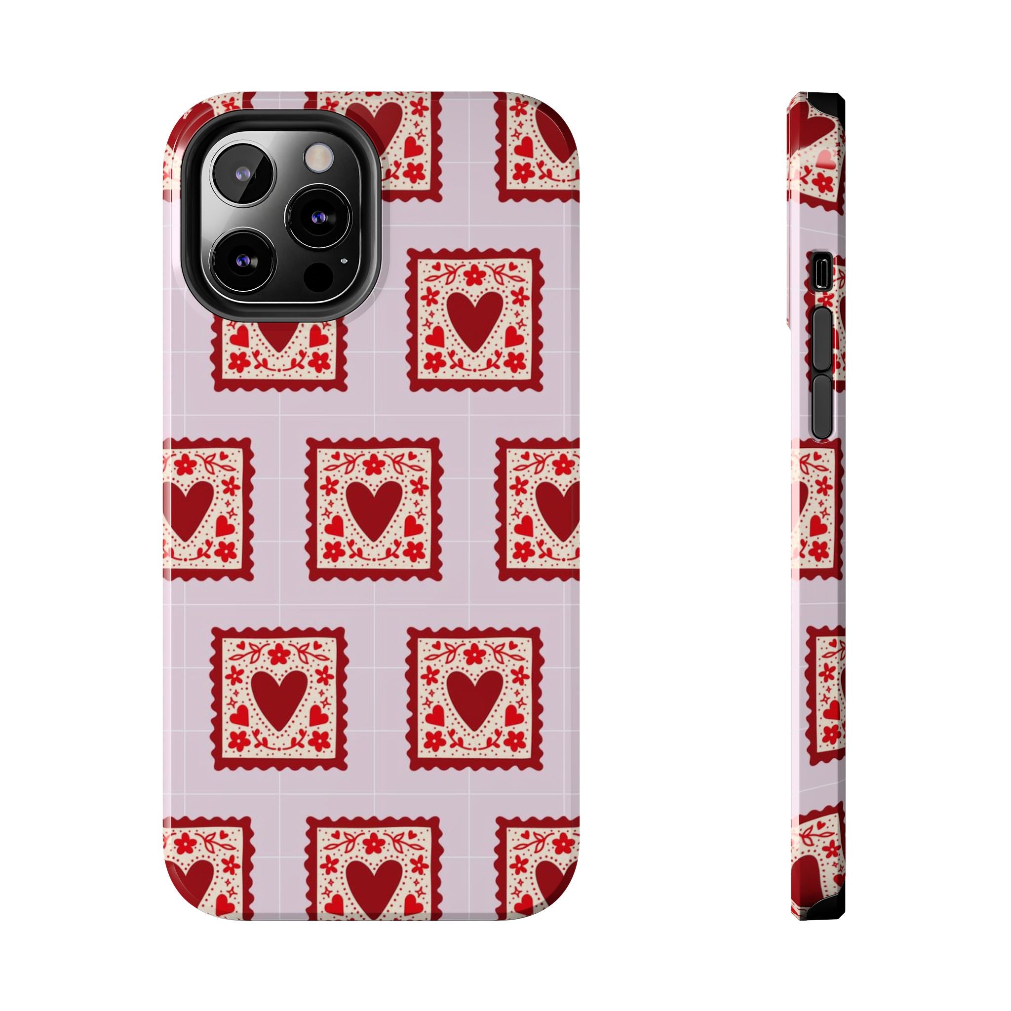 Red Heart Stamp Tough Phone Case
