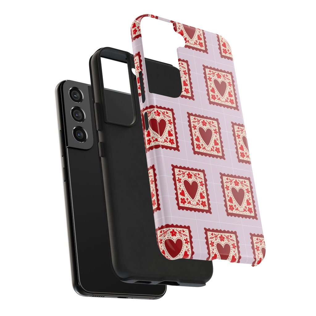 Red Heart Stamp Tough Phone Case