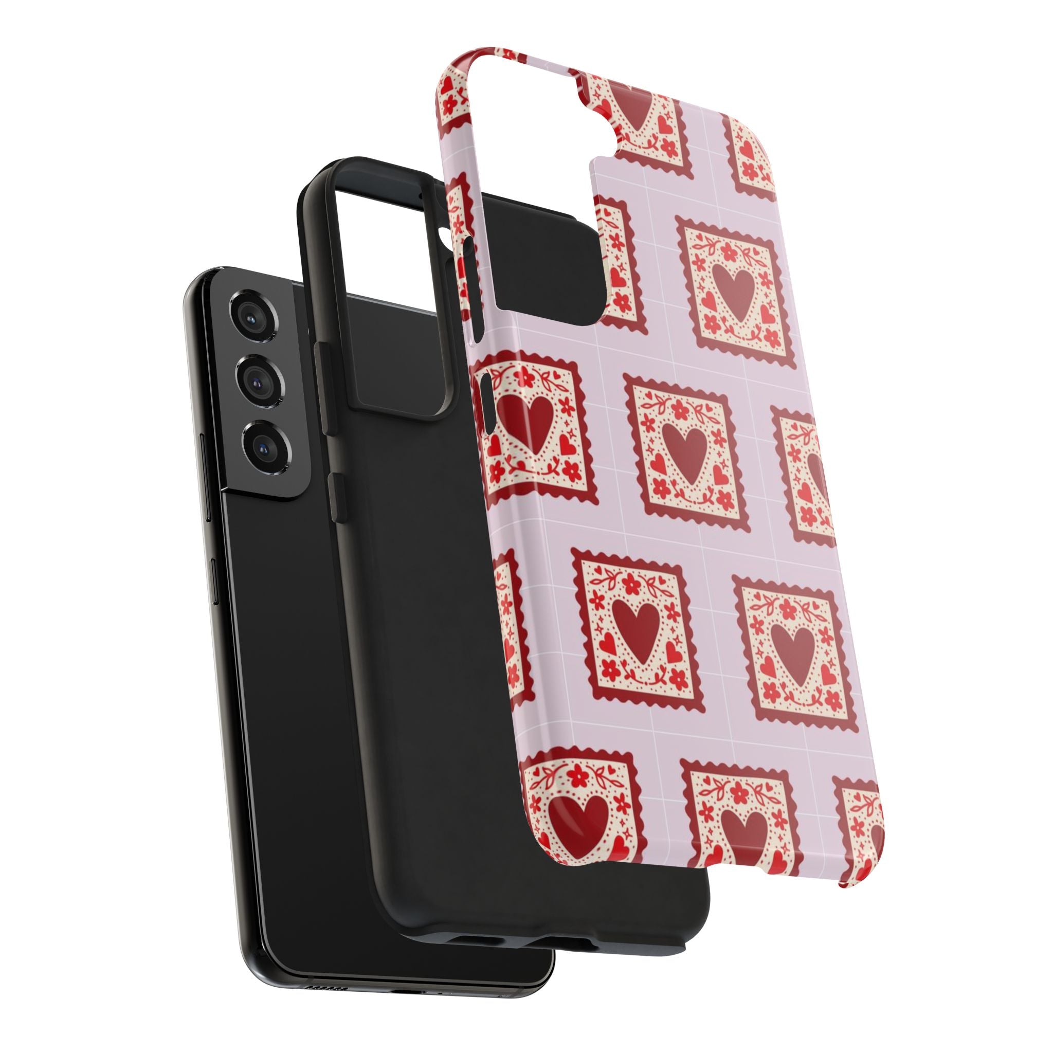 Red Heart Stamp Tough Phone Case
