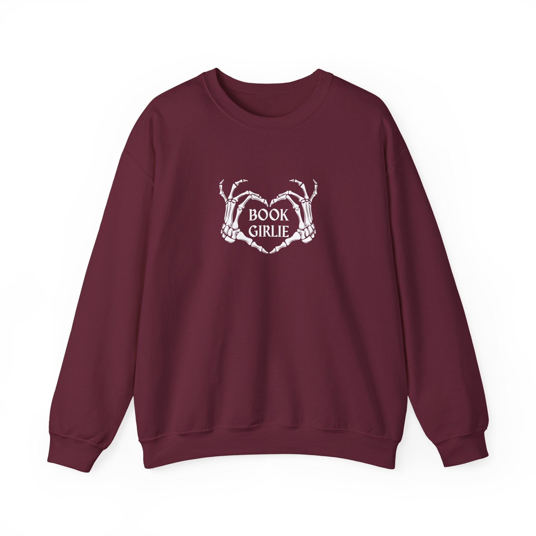 Book Girlie Skeleton Heart Crewneck Sweatshirt