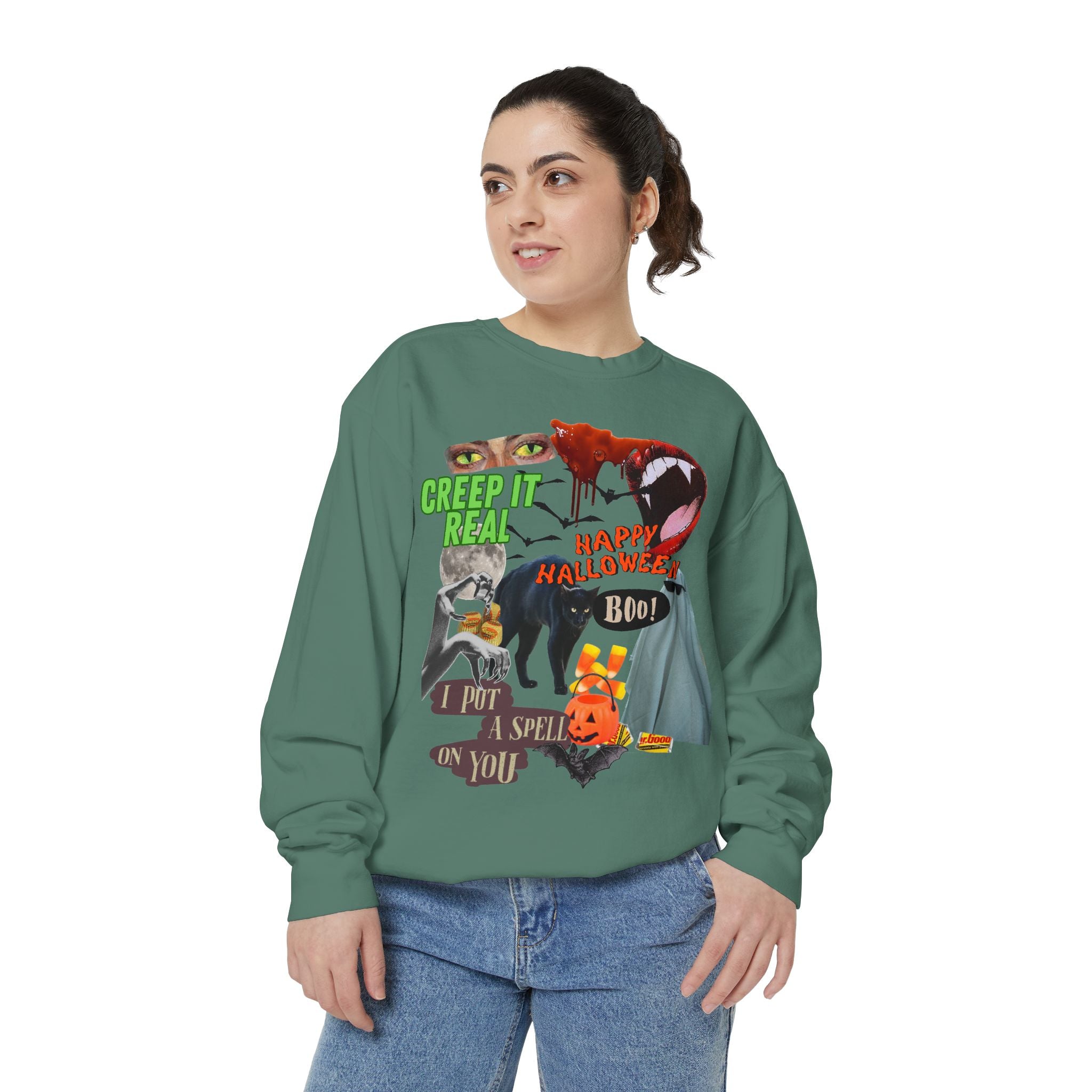 Halloween Charm Garment-Dyed Sweatshirt