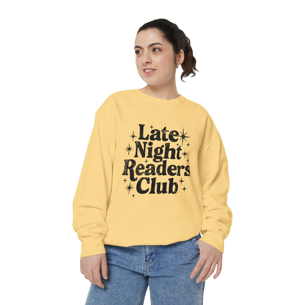 Late Night Readers Club Garment-Dyed Sweatshirt