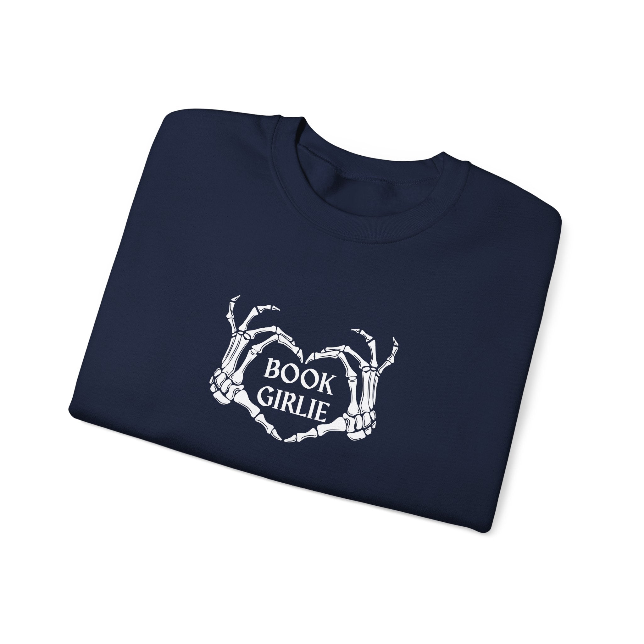 Book Girlie Skeleton Heart Crewneck Sweatshirt