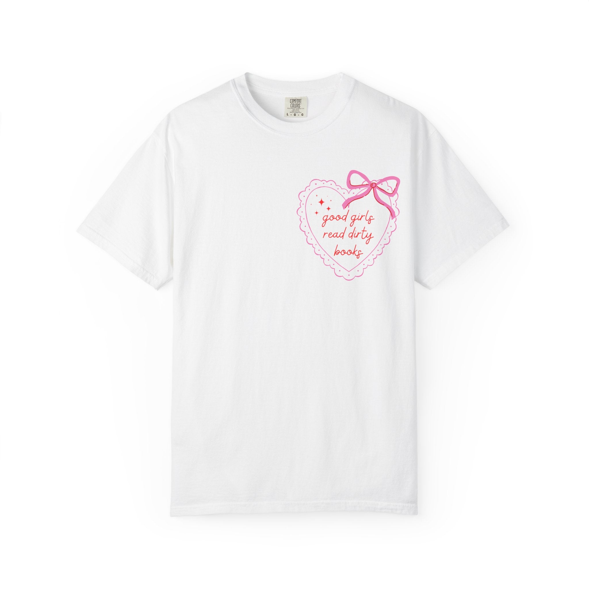 Cute Heart Book Girl Graphic T-Shirt
