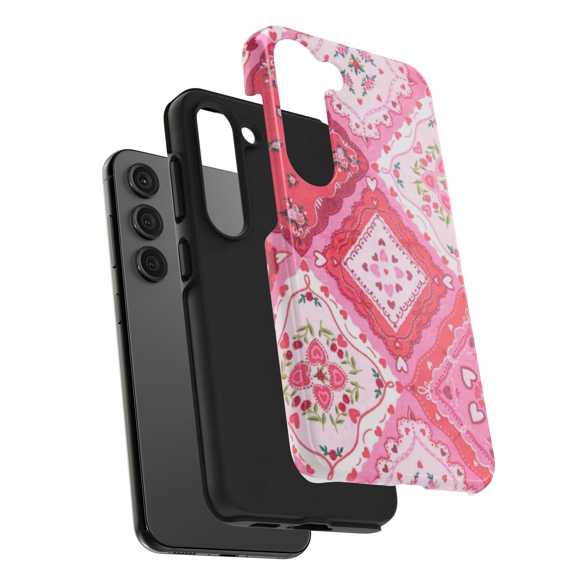 Pink Bandana Heart Tough Phone Case
