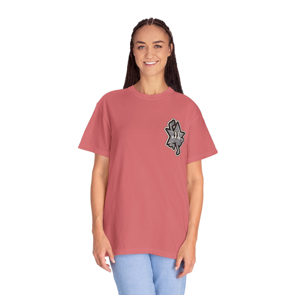 Garment-Dyed T-Shirt with 'Saved By Grace' Design