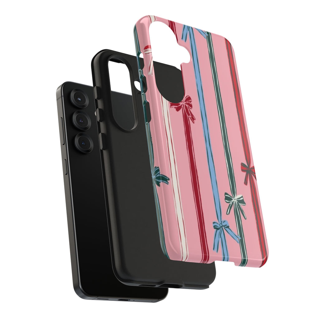 Holiday Bow Pattern Tough Phone Case