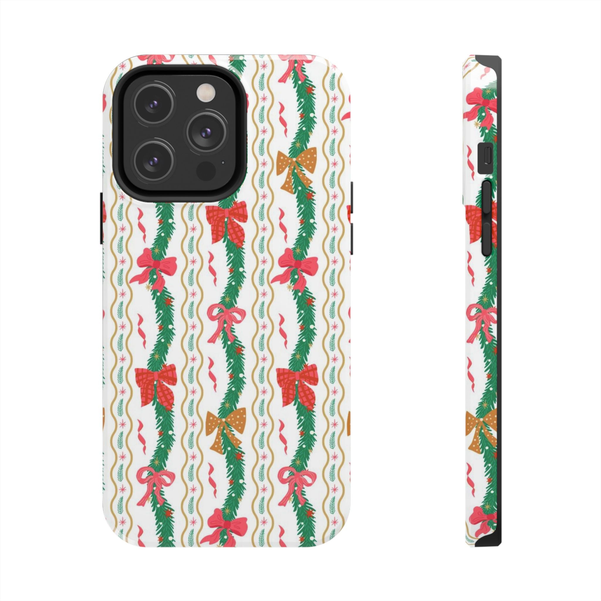 Festive Holiday Phone Cases with Cheerful Bows