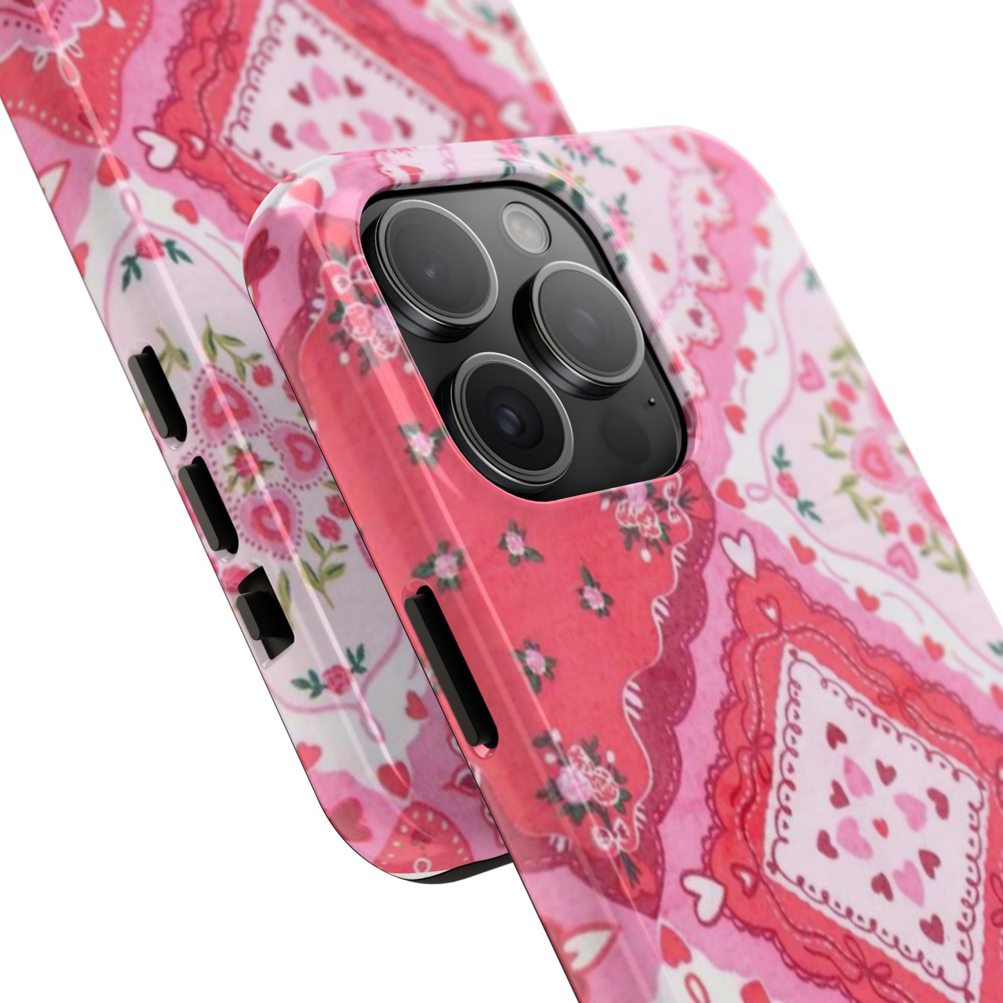 Pink Bandana Heart Tough Phone Case