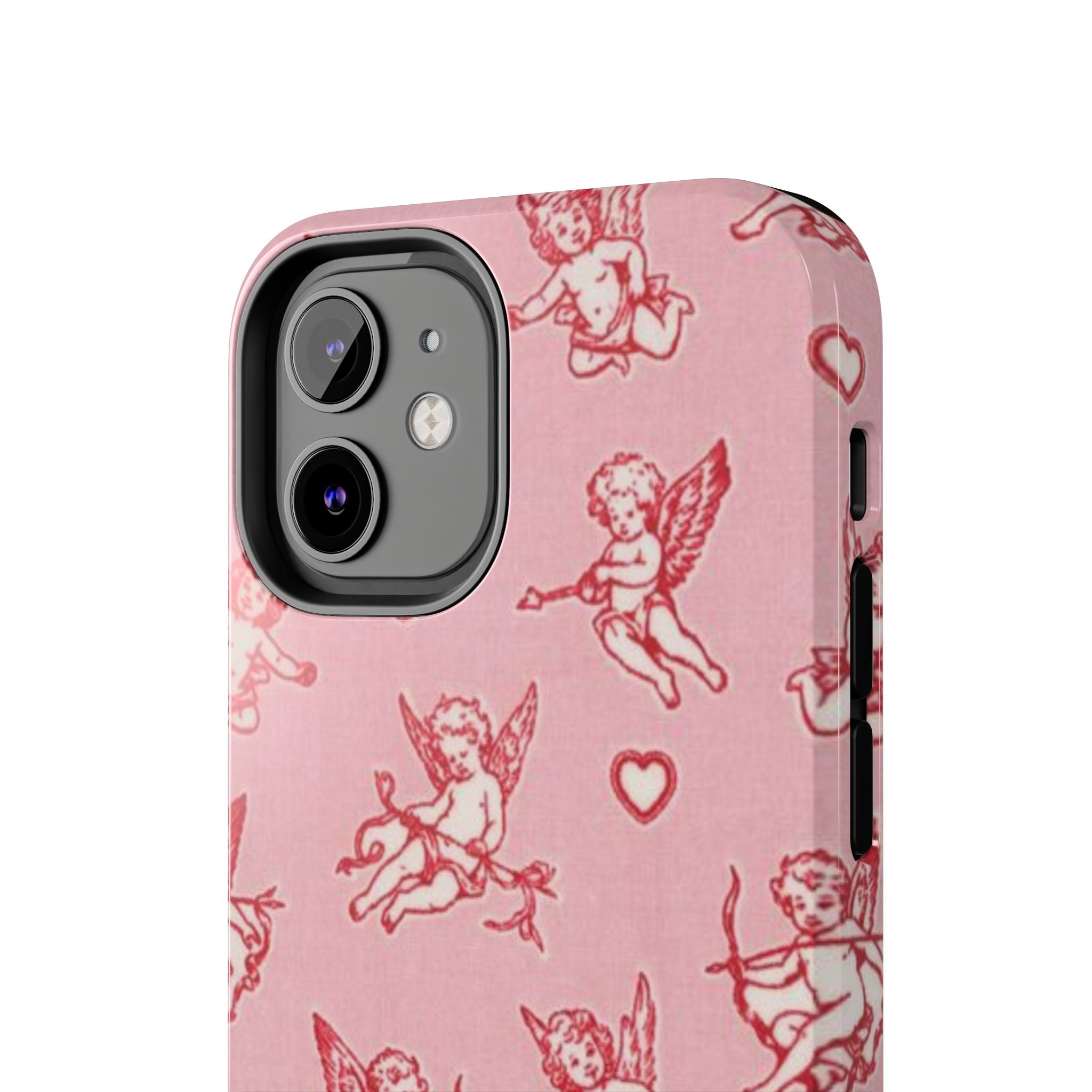 Pink Cupid Pattern Tough Phone Case – Valentine’s Day Protective Case