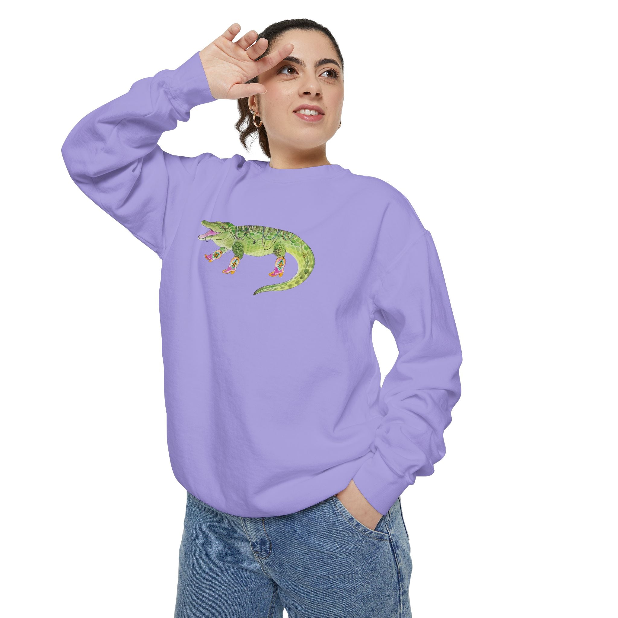Bead Alligator Graphic Sweatshirt