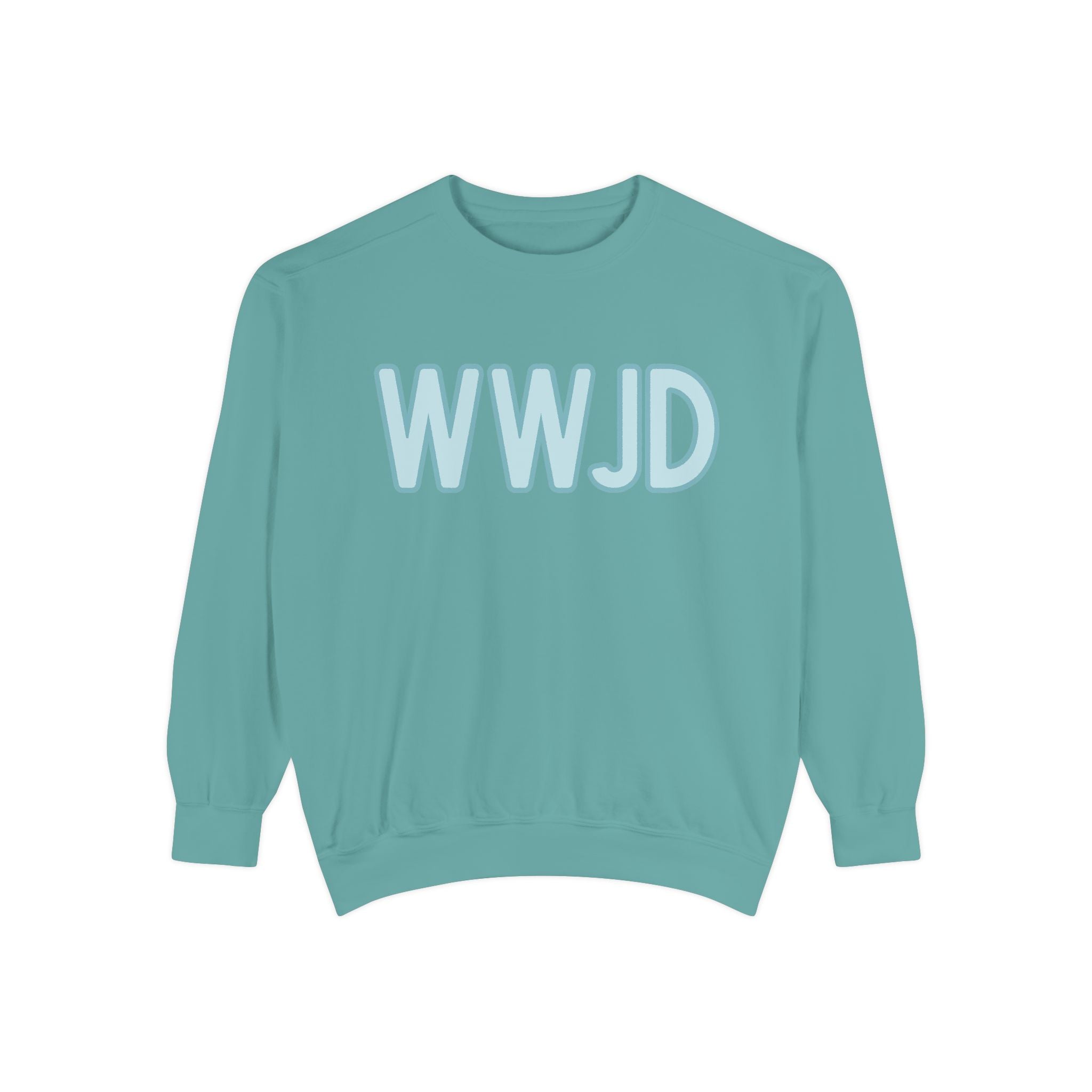 Unisex WWJD Garment-Dyed Sweatshirt
